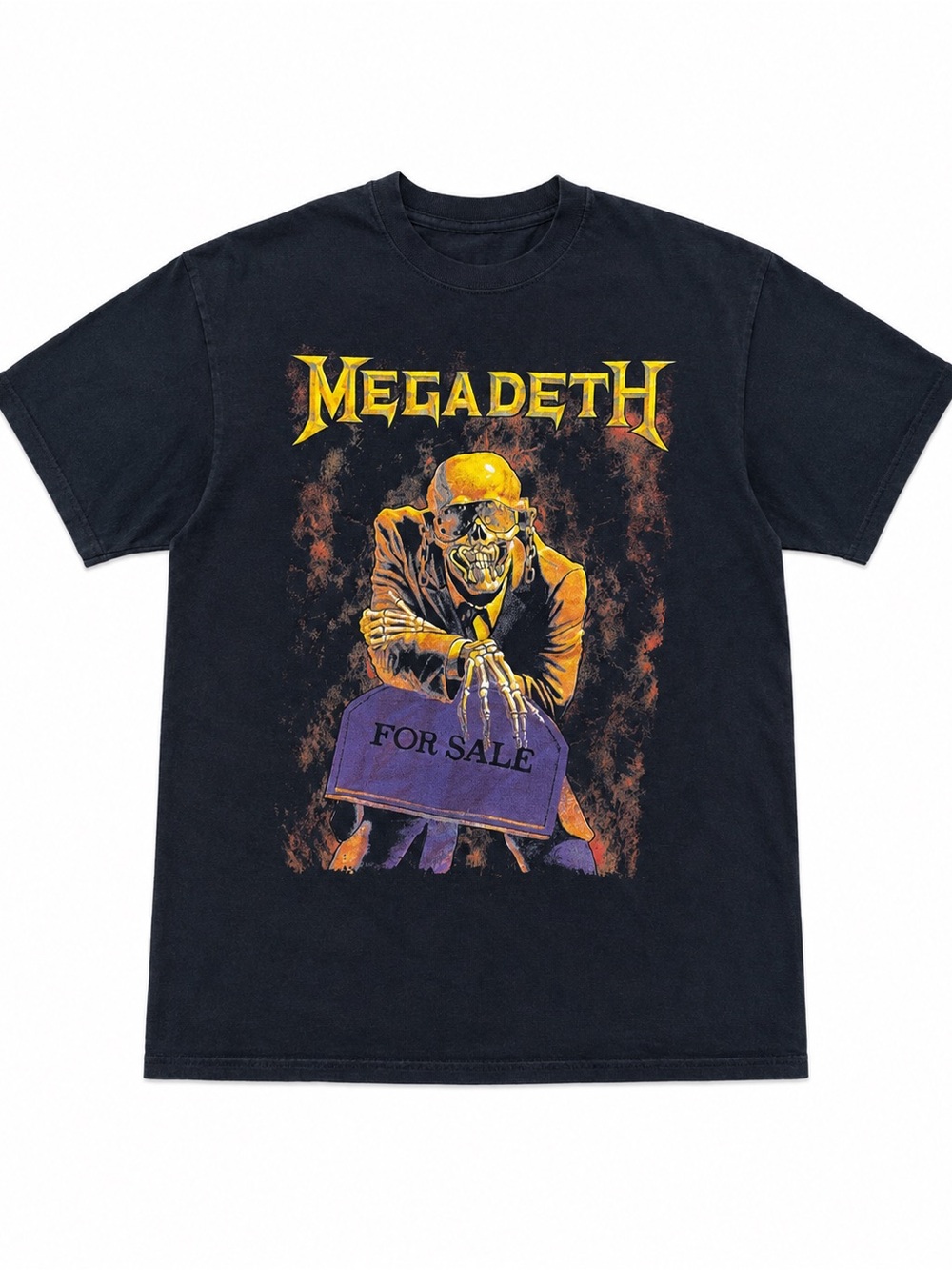 Megadeth Black 'For Sale' Graphic Crewneck Tee - Men's Short Sleeve
